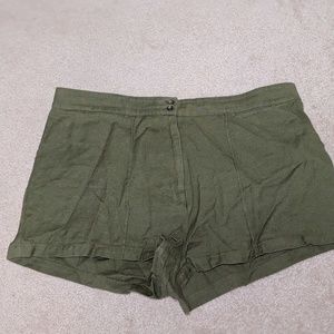 Army green shorts